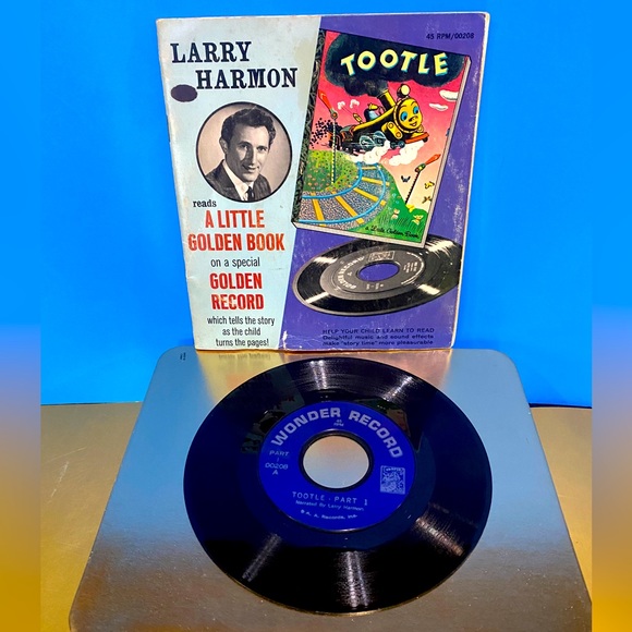 RETRO 1946 A LTTLE GOLDEN BOOK & VINYL 7” RECORD TOOTLE READ ALONG STORY 45 RPM - Picture 6 of 16